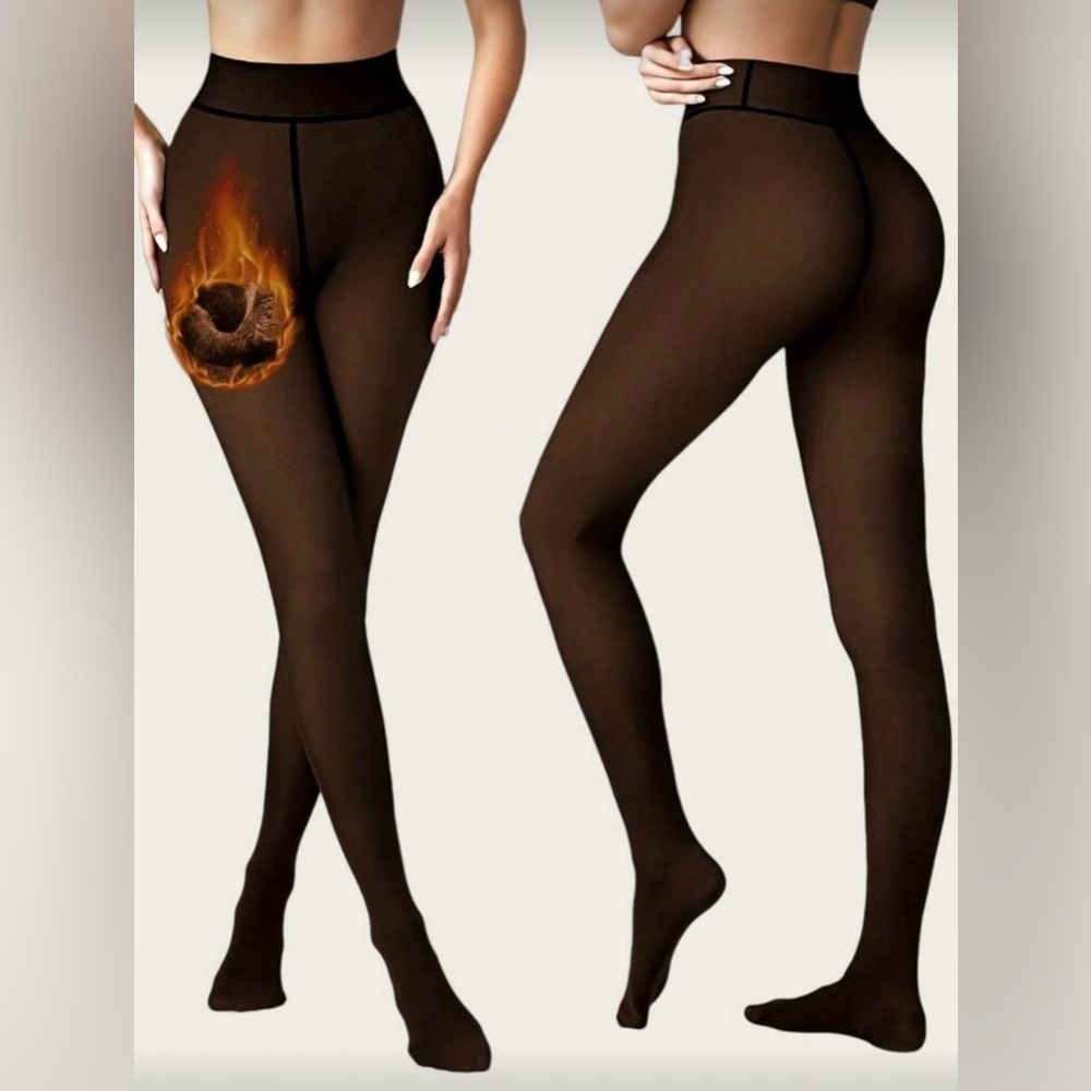 Brown High-Waisted Tights